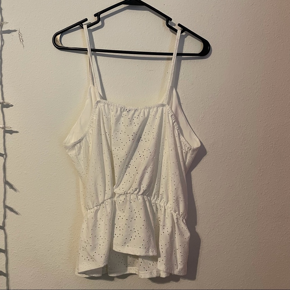 Plus Sized White Tank Top - Picture 2 of 3